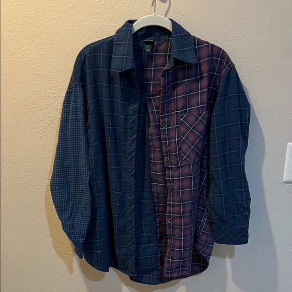Oversized patchwork flannel - Picture 1 of 3